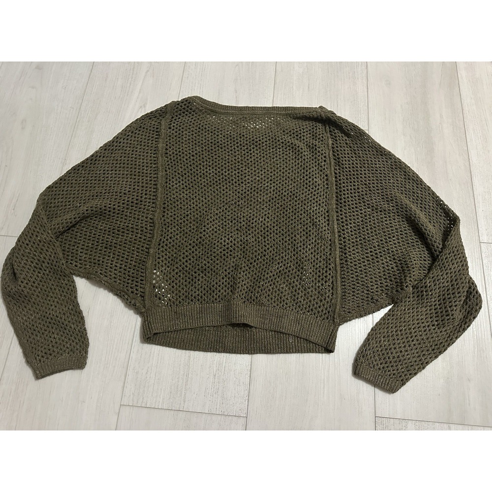 ANTHROPOLOGIE Maeve Sz M Green Knit Sweater - Picture 9 of 9